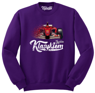 Jeżdżę klasykiem Formuła 1 - bluza męska standard fioletowa