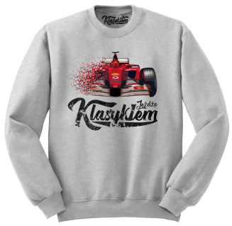 Jeżdżę klasykiem Formuła 1 - bluza męska standard melanżowa