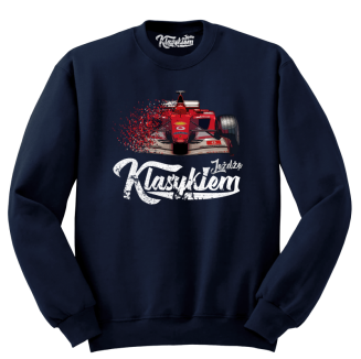 Jeżdżę klasykiem Formuła 1 - bluza męska standard granatowa