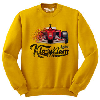 Jeżdżę klasykiem Formuła 1 - bluza męska standard żółta