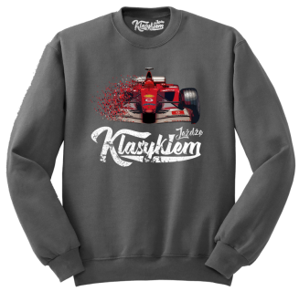 Jeżdżę klasykiem Formuła 1 - bluza męska standard szara