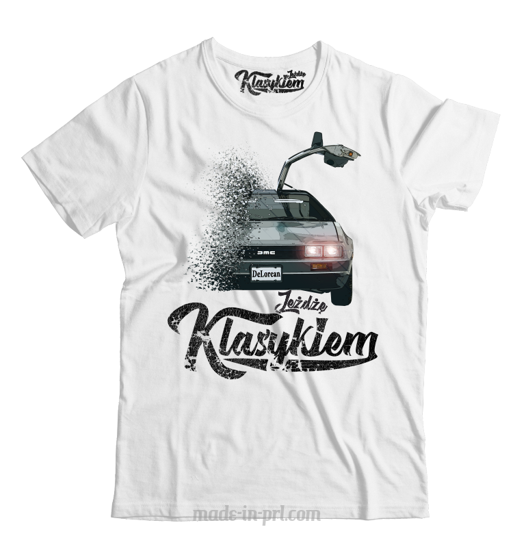 Jeżdżę klasykiem DMC DeLorean - koszulka męska