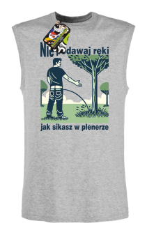 Nie podawaj ręki jak sikasz w plenerze - bezrękawnik męski  - 3