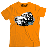 Trabant since 1958 Wakacje - koszulka męska pomarańczowa
