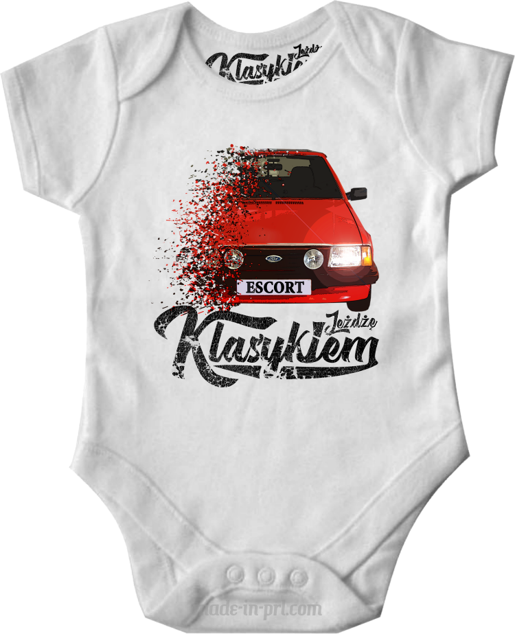 Jeżdżę klasykiem Ford Escort Stary - body dziecięce białe