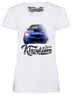 Jeżdżę klasykiem Subaru Impreza WRX - koszulka damska - 16