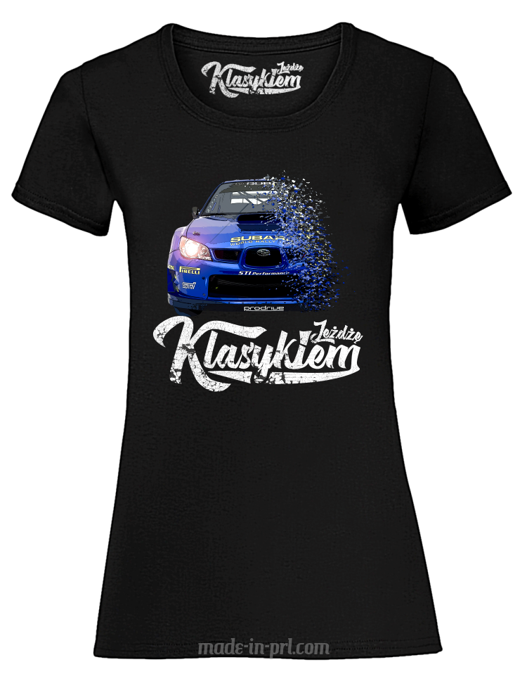 Jeżdżę klasykiem Subaru Impreza WRX - koszulka damska