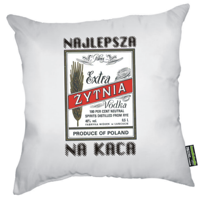 Najlepsza na kaca EXTRA ŻYTNIA WÓDKA - poduszka biało-czarna