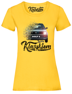 Jeżdżę klasykiem GOLF 2 - top damski żółty