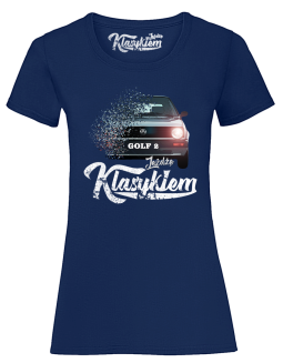 Jeżdżę klasykiem GOLF 2 - top damski granatowy