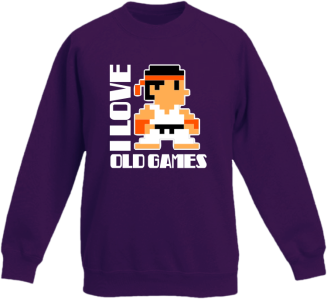 I LOVE OLD GAMES - Bluza dziecięca standard bez kaptura fiolet 