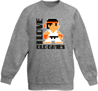 I LOVE OLD GAMES - Bluza dziecięca standard bez kaptura melanż 