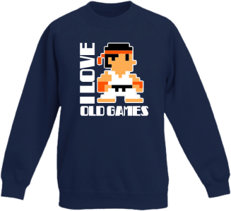I LOVE OLD GAMES - Bluza dziecięca standard bez kaptura granat