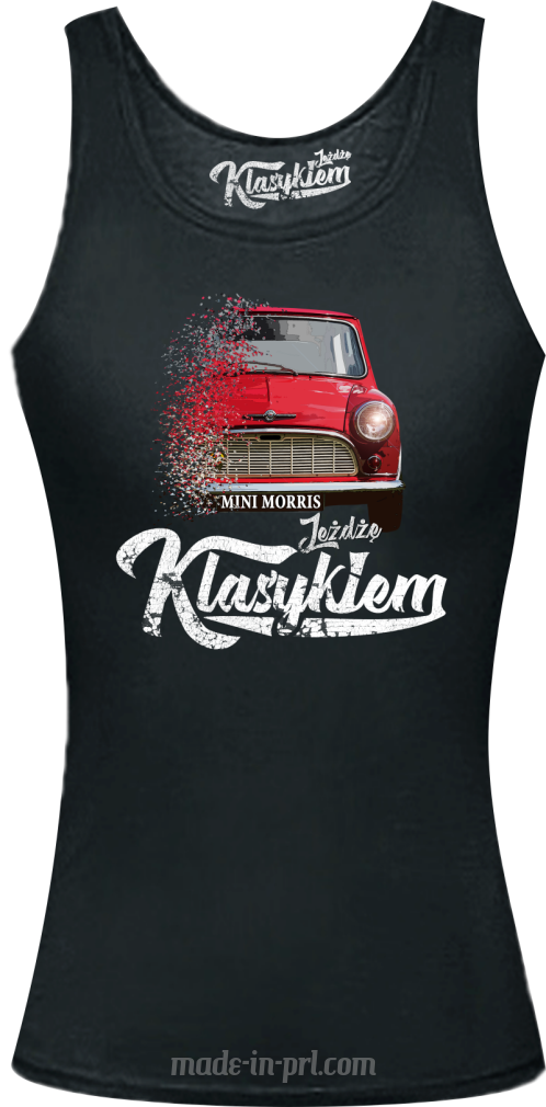 Jeżdżę klasykiem Mini Morris - top damski czarna