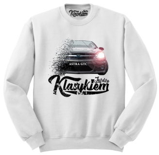Jeżdżę Klasykiem OPEL Astra GTC - bluza męska standard biała