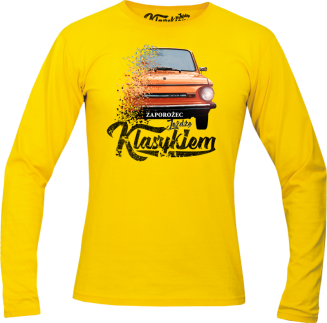Jeżdżę klasykiem Zaporożec - longsleeve męski żółty