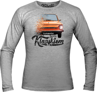 Jeżdżę klasykiem Zaporożec - longsleeve męski melanż 