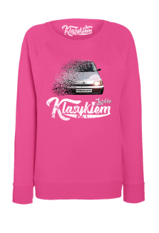 Jeżdżę klasykiem CINQUECENTO - bluza damska standard różowa