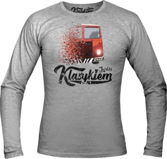Jeżdżę Klasykiem Star Auto - longsleeve męski melanżowy