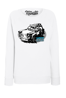 Trabant since 1958 Wakacje - bluza damska standard biała