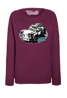 Trabant since 1958 Wakacje - bluza damska standard bordowa