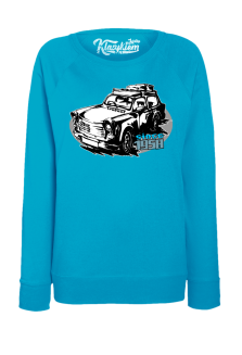 Trabant since 1958 Wakacje - bluza damska standard turkusowa