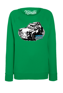 Trabant since 1958 Wakacje - bluza damska standard zielona