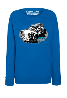 Trabant since 1958 Wakacje - bluza damska standard niebieska