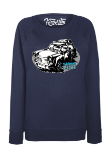 Trabant since 1958 Wakacje - bluza damska standard granatowa