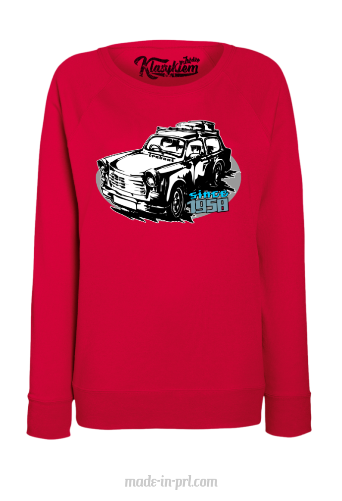 Trabant since 1958 Wakacje - bluza damska standard czerwona