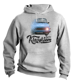 Jeżdżę klasykiem Wartburg - bluza męska z kapturem melanż