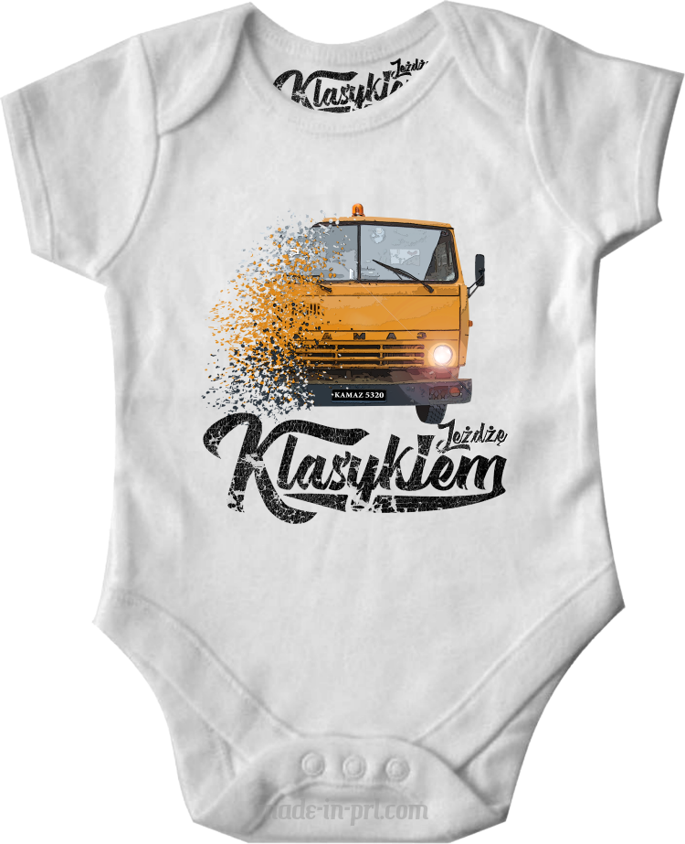 Jeżdżę klasykiem Kamaz 5320 - body dziecięce białe