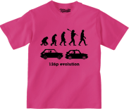 126p Evolution - koszulka dziecięca fuksjowa