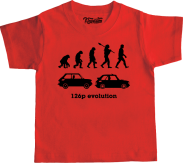 126p Evolution - koszulka dziecięca czerwona