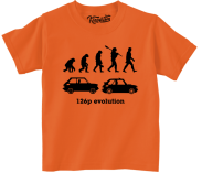 126p Evolution - koszulka dziecięca pomarańczowa
