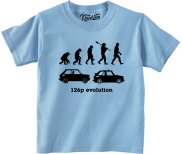 126p Evolution - koszulka dziecięca błękitna