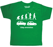 126p Evolution - koszulka dziecięca zielona