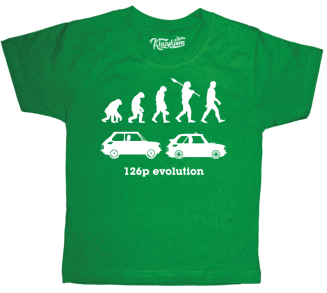126p Evolution - koszulka dziecięca zielona