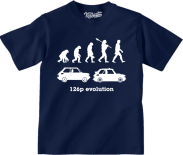 126p Evolution - koszulka dziecięca granatowa