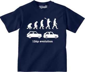 126p Evolution - koszulka dziecięca granatowa