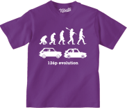126p Evolution - koszulka dziecięca fioletowa