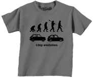 126p Evolution - koszulka dziecięca szara