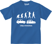 126p Evolution - koszulka dziecięca niebieska