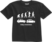 126p Evolution - koszulka dziecięca czarna