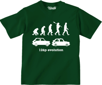126p Evolution - koszulka dziecięca butelkowa