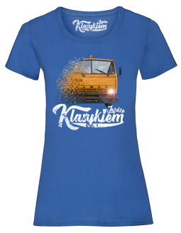 Jeżdżę klasykiem Kamaz 5320 - koszulka damska niebieska