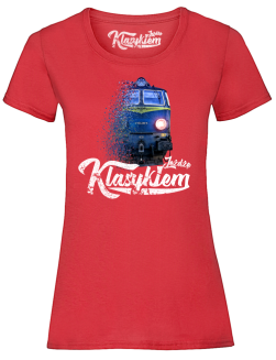 Jeżdżę klasykiem Stary Pociąg PKP  - koszulka damska - 6