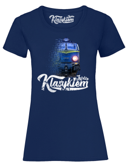 Jeżdżę klasykiem Stary Pociąg PKP  - koszulka damska - 12