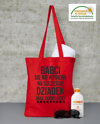 Babci się nie wybiera na szczęście dziadek miał dobry gust - torba zakupowa bawełniana