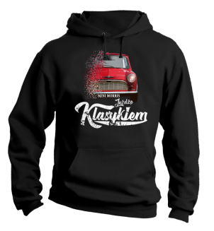Jeżdżę klasykiem Mini Morris - bluza męska z kapturem czarna